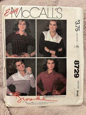 McCalls 8729 Sewing pattern polo shirt long or short sleeve size small